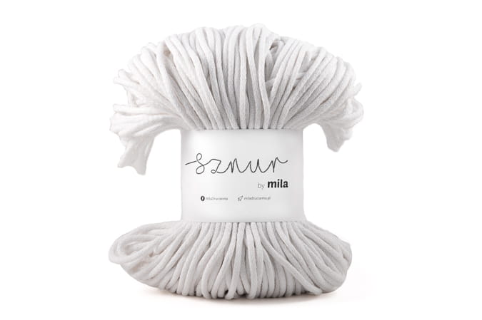 Sznurek bawełniany 5 mm, dł 100 m P01 biały