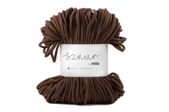 Sznurek bawełniany 5 mm, dł 100 m P19 brąz