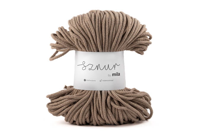 Sznurek bawełniany 5 mm, dł 100 m P16 cappuccino