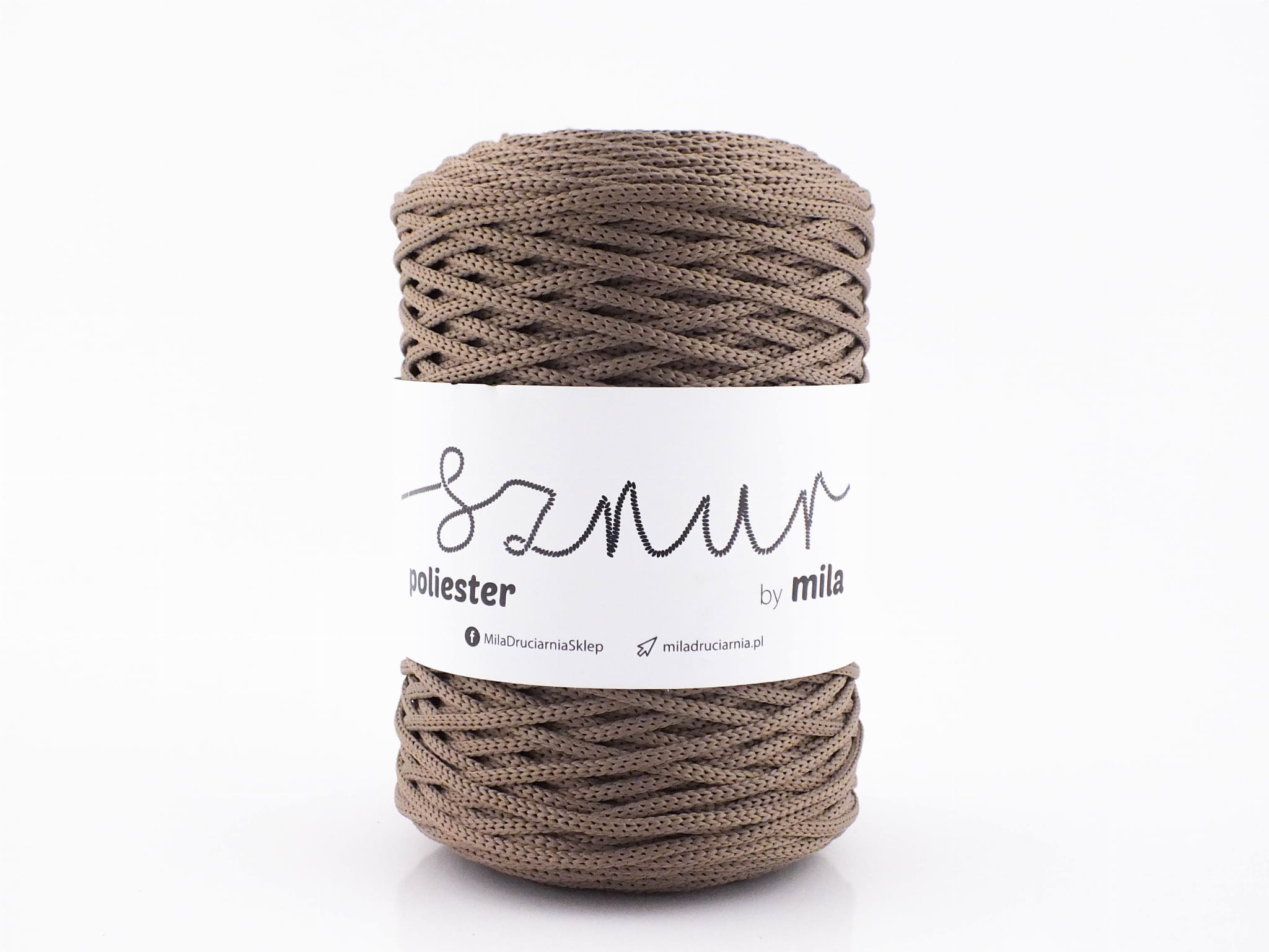 Sznurek poliestrowy  by Mila 3mm, motek 200m, 37 mokka