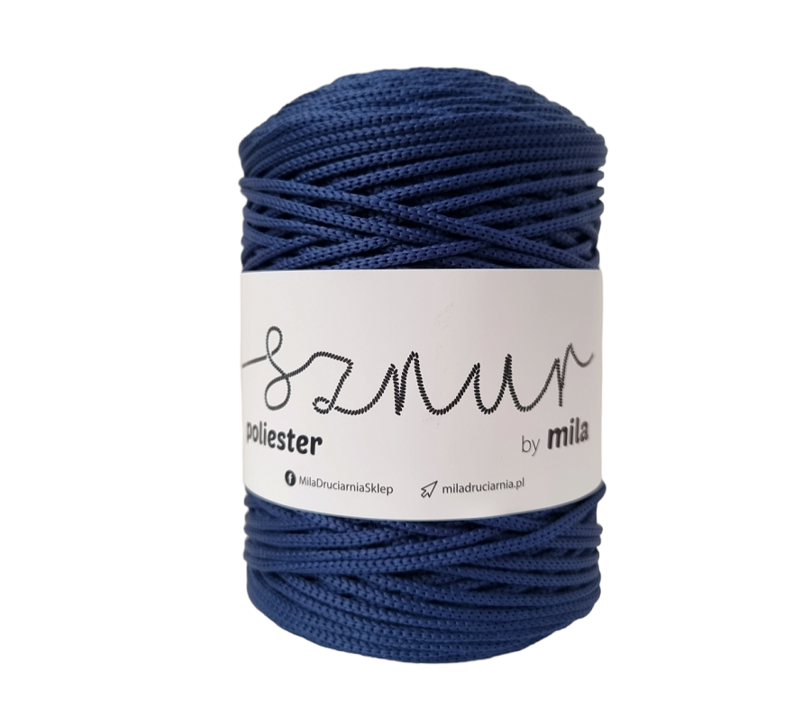 Sznurek poliestrowy  by Mila 3mm, motek 200m, 10 royal blue
