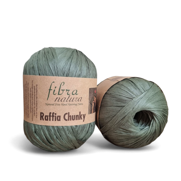 Przędza Raffia Fibra Natura Chunky 114-14 zielona oliwka