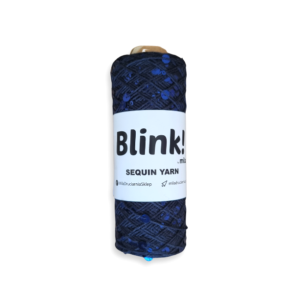 Włóczka cekinowa Blink! nr BAJ005 ciemny granat