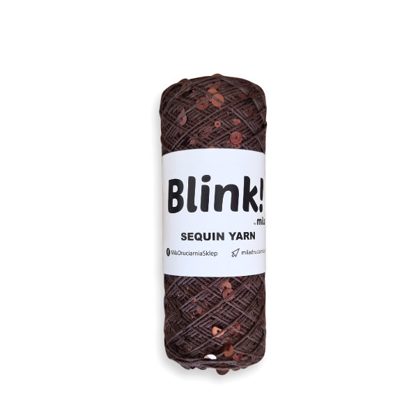 Włóczka cekinowa Blink! nr BAJ026 czekolada
