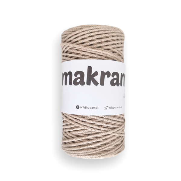 Sznurek MAKRAMA by Mila 2 mm, 200m 61 karmel