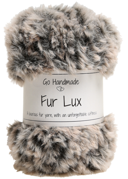 Włóczka Go handmade Fur Lux 17665 beżowo-szary