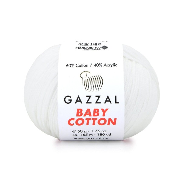 Włóczka Gazzal Baby Cotton 3432 biały