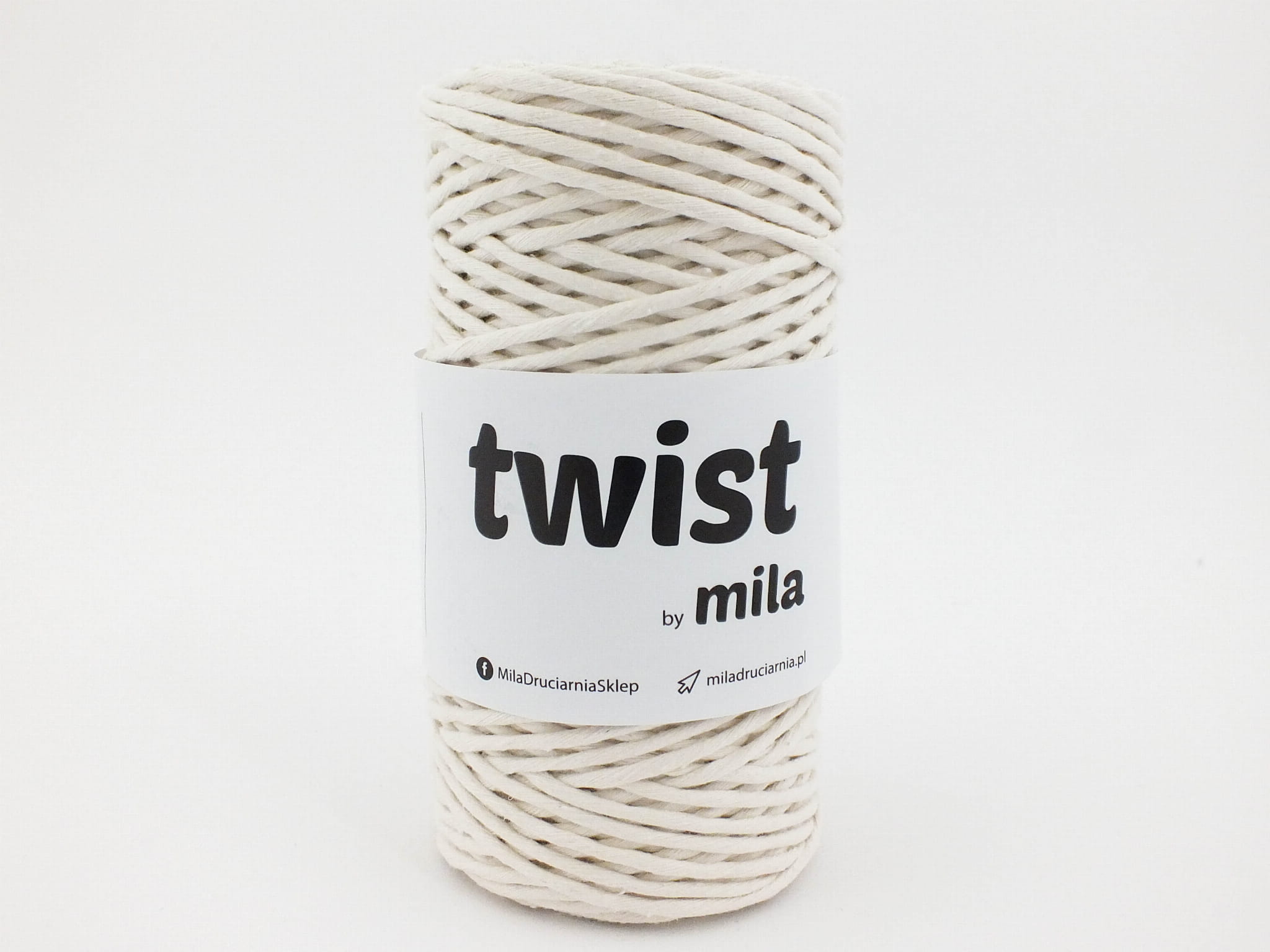 Sznurek skręcany Twist 3mm 100m, 03 naturalny / ecru